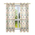 Cute Colorful Dinosaur Animal Sheer Curtains Grommet Drapes Light