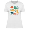 thumbnail image 1 of Cute Colorful Dinosaur Doodles Tee Women's -Image by Shutterstock, 1 of 2
