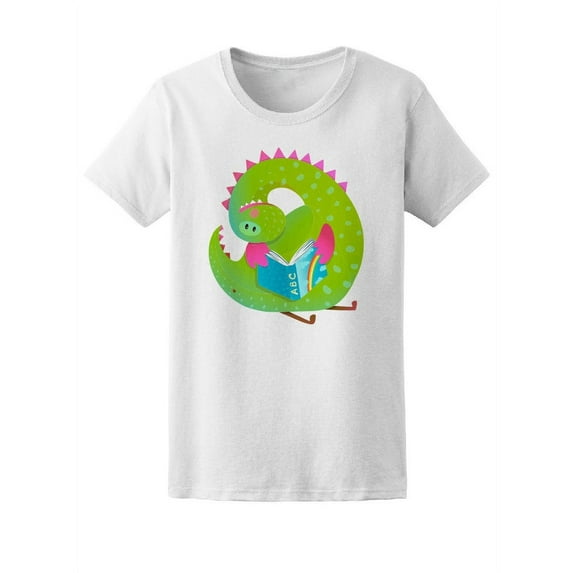 Cute Colorful Dinosaur T-Shirt Women -Image by Shutterstock, Female Medium