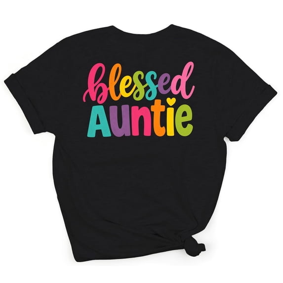 Cute Colorful Family Aunt Graphic T-Shirt Size S-5XL