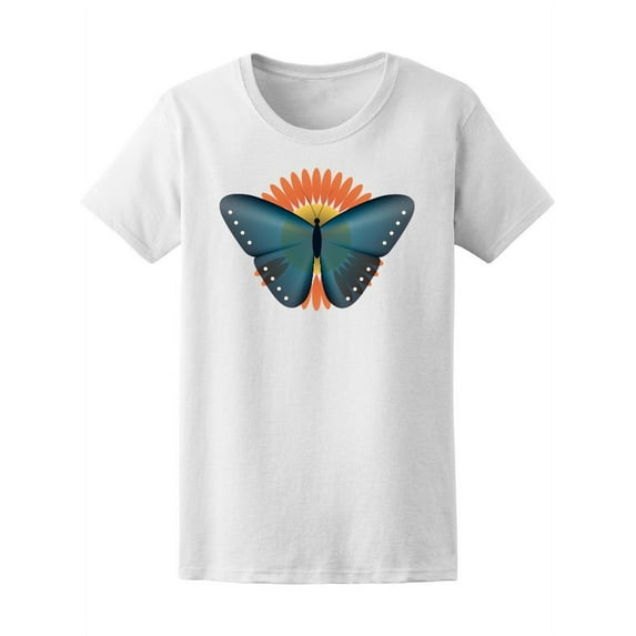 Cute Colorful Floral Butterfly Tee Women's -Image by Shutterstock