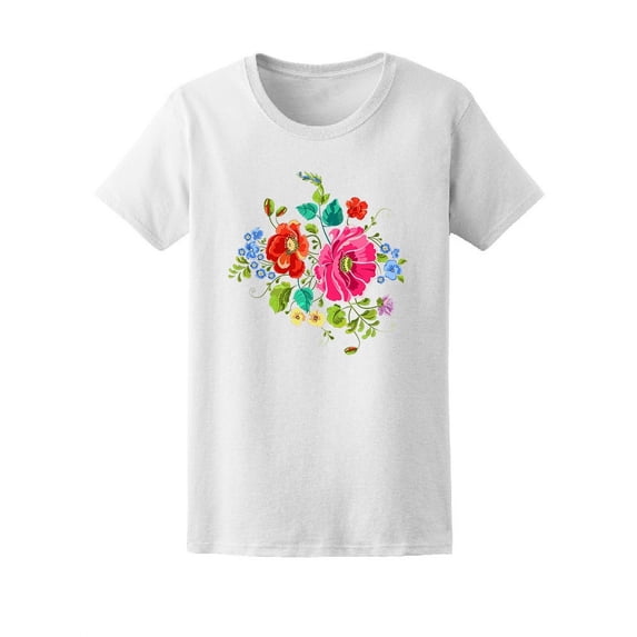 Cute Colorful Flower Nature T-Shirt Women -Image by Shutterstock, Female x-Large
