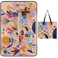thumbnail image 1 of Cute Colorful Flower Waterproof Picnic Blanket with Foldable Zipper, Suitable for Outdoor Use, Suitable for Travel, Camping, Beaches, Parks, Grasslands, Picnic Blanket Accessories, 1 of 8