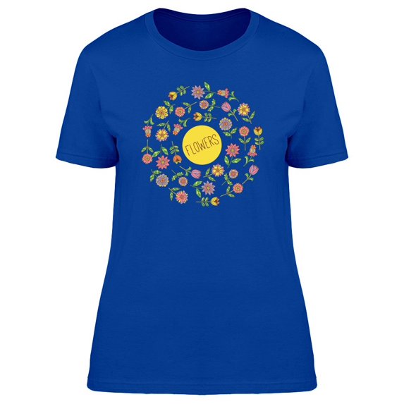 Cute Colorful Flowers Wreath Tee Women's -Image by Shutterstock