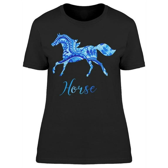 Cute Colorful Horse T-Shirt Women -Image by Shutterstock, Female Medium
