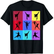 Cute Colorful Karate Martial Arts Pop Type Art T-Shirt
