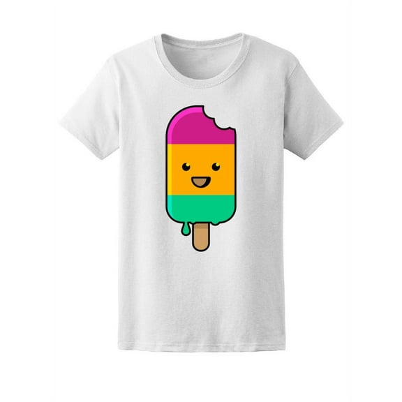Cute Colorful Kawaii Ice Cream T-Shirt Women -Image by Shutterstock, Female Small