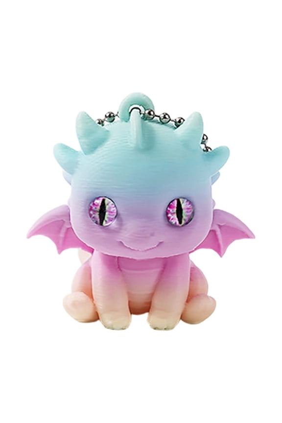 Cute Colorful Keychain Decoration Pendant - Whimsical Sitting Baby Figurine with Gradient Eyes, Durable Safe Material, Perfect for Desk, Shelf, Backpack, Gift & Collectible
