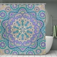 thumbnail image 1 of Cute Colorful Mandala In Purple Blue and Gold Shower Curtain，Washable Waterproof Bathroom Shower Curtain Set With Hooks,71x71 Inch, 1 of 5