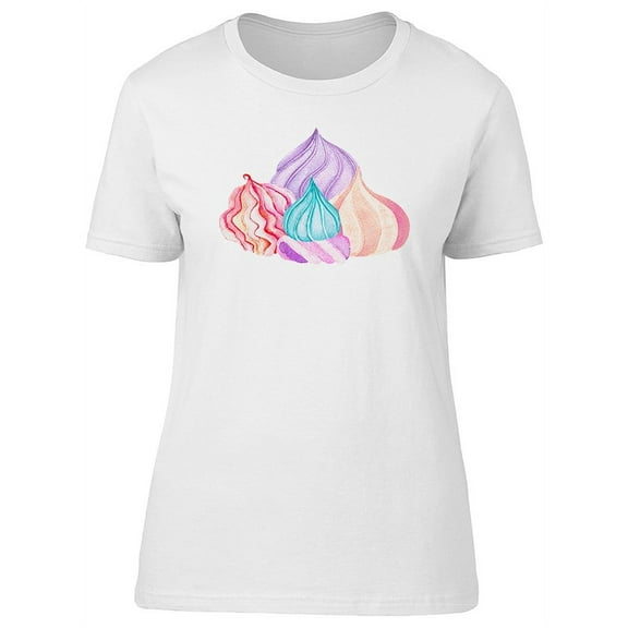 Cute Colorful Meringues T-Shirt Women -Image by Shutterstock, Female x-Large
