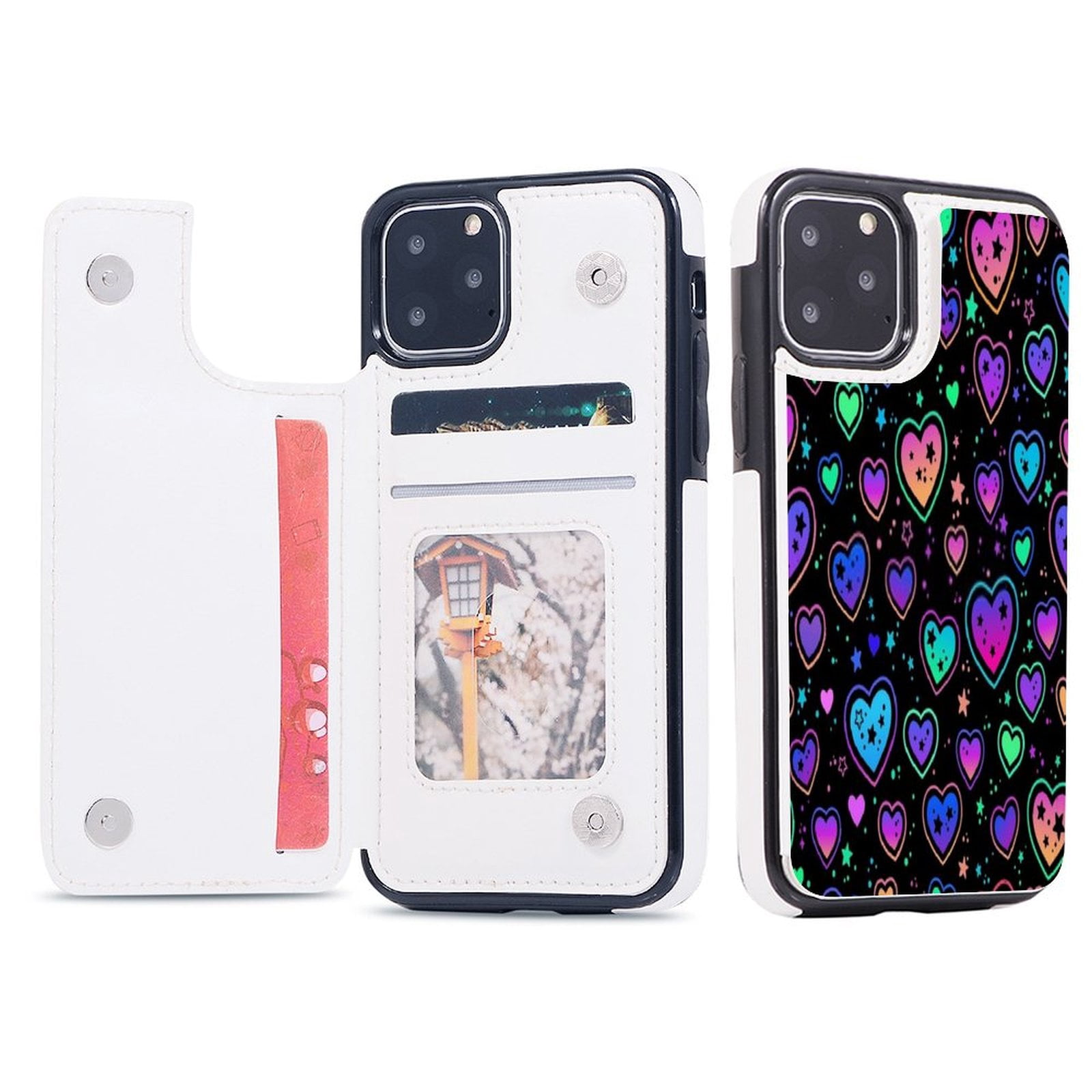 phone case adorable wallet card holder bag a heart flower