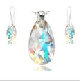 thumbnail image 1 of Cute Colorful Pendant Necklace  Earring set - Trendy necklace Silver tone, 1 of 9