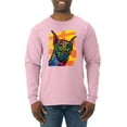 thumbnail image 1 of Cute Colorful Rainbow Doberman Dog Dog Lover Mens Long Sleeve Shirt, Light Pink, X-Large, 1 of 3