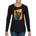 thumbnail image 1 of Cute Colorful Rainbow Doberman Dog Dog Lover Womens Graphic Long Sleeve T-Shirt, Black, 2XL, 1 of 3