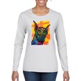 thumbnail image 1 of Cute Colorful Rainbow Doberman Dog Dog Lover Womens Graphic Long Sleeve T-Shirt, White, Small, 1 of 3