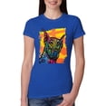 thumbnail image 1 of Cute Colorful Rainbow Doberman Dog Dog Lover Womens Slim Fit Junior Tee, Royal, 2XL, 1 of 3