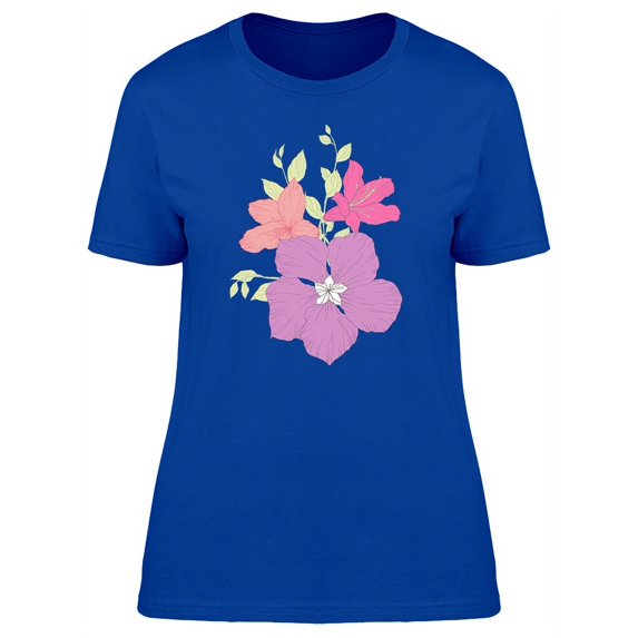Cute Colors, Spring Flowers T-Shirt Women -Image by Shutterstock, Female Large