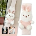 thumbnail image 1 of Car Interior Accessories - Soft Comfortable Cartoon Rabbit Belt Cover for Baby Stroller - Stylish Belt Protector Winter Edition for Kids, 1 of 5