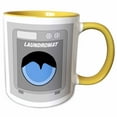 thumbnail image 1 of 3drose, Cute Commercial Washer with Word Laundromat, 15oz Two-tone Yellow Mug, 1 of 6