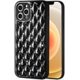 thumbnail image 1 of Cute Compatible with iPhone 12 Pro Max Diamond Case, Luxury Sparkle Bling Glitter Rhinestone Sturdy Hard PC Back + Soft TPU Edge Protective Phone Cases (Black), 1 of 12