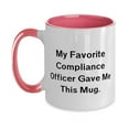 thumbnail image 1 of Cute Compliance officer Two Tone 11oz Mug, My Favorite Compliance Officer Gave, Present For Coworkers, Inspirational From Colleagues, 1 of 2
