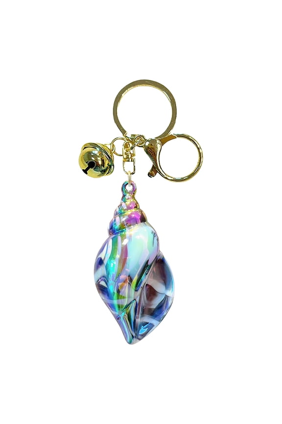 Cute Conch Keychain Colorful Large Conch Key Ring Car Key Decorative Backpack Keyring