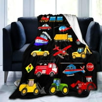 Cute Construction Truck Blanket Throw Excavator Car Blankets for Kids Toddler Boys Adults Gifts Bedding Decor Bed Bedroom 60"X50"