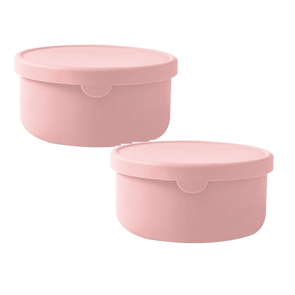 Cute Containers Leak Proof Heat Silicone Lunch Box With Lid Fruit & Vegetable Refrigerator Fresh Keeping Box Portable Thermal Insulation Food Container For Students And Workers