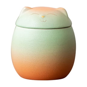 Cute Cookie Jar Cute Cat Designed Kitchen Canister, Ceramic Coffee Container with Airtight Lid, Food Storage Jar for Sugar, Tea, Spice, Cookies, Candy, Cereal, Nut Clearance