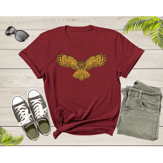 Cute Cool Flying Owl Bird of Night Hooter Owlet Owleez Bird T-Shirt Owl Lover Gift T Shirt for Men Women Kids Boys Girls Graphic Tshirt