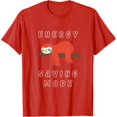 thumbnail image 1 of Cute Cool Lazy Tree Sloth Sleeping Animal Energy Saving Mode T-Shirt, 1 of 1