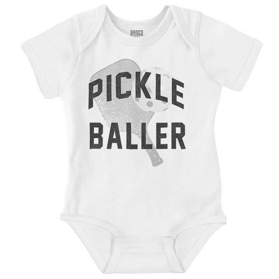 Cute Cool Pickle Baller Sports Fan Romper Boys or Girls Infant Baby Brisco Brands 24M
