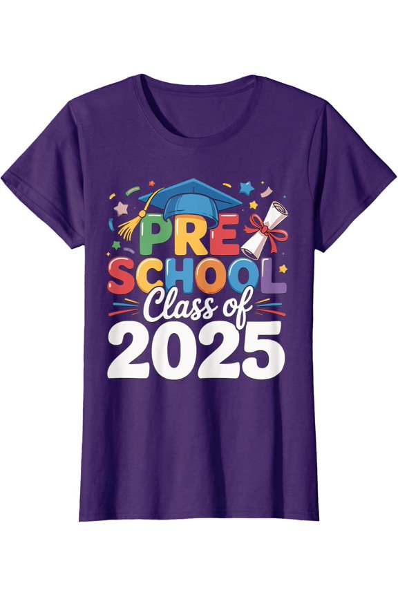 Cute Cool Preschool Class Of Graduation Ladies' Crewneck T-Shirt All Size S-5XL