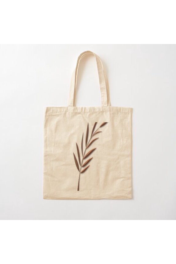 Cute Copper Look Branch Canvas Tote Bags, Reusable Shopping Bag