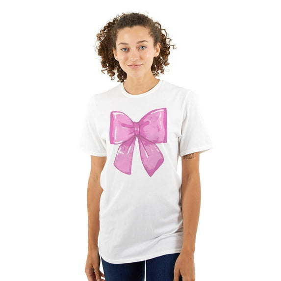 Cute Coquette Aesthetic Pastel Bow Women's Graphic T Shirt Tees Brisco Brands S