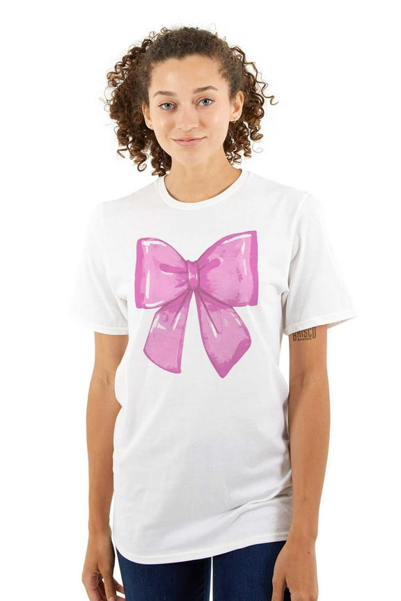 Cute Coquette Aesthetic Pastel Bow Women's Graphic T Shirt Tees Brisco Brands S