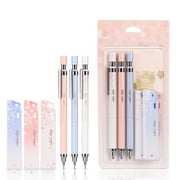 Cute Coquette Cherry Blossom Mechanical Pencils Set Include 3 Kawaii Mechanical Pencils,3 Tubes Mechanical Pencil Lead Refills,0.5mm Aesthetic Mechanical Pencil for Home Office Writing Draft Drawing
