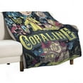 Cute Coraline Halloween Cartoon Blanket Anime Flannel Throw Blanket