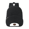 thumbnail image 1 of Cute Corduroy Backpack, Comfortable Cartoon Bear Backpack for Traveling, for Storing Study and Office Supplies Black, 1 of 6