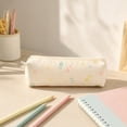 thumbnail image 1 of Cute Corduroy Pencil Case Pouches with Zipper, Large Flower Printing Pen Bag Stationery Marker Organizer, Pencil Case Dispenser for Classroom School Crayon Box, 1 of 7
