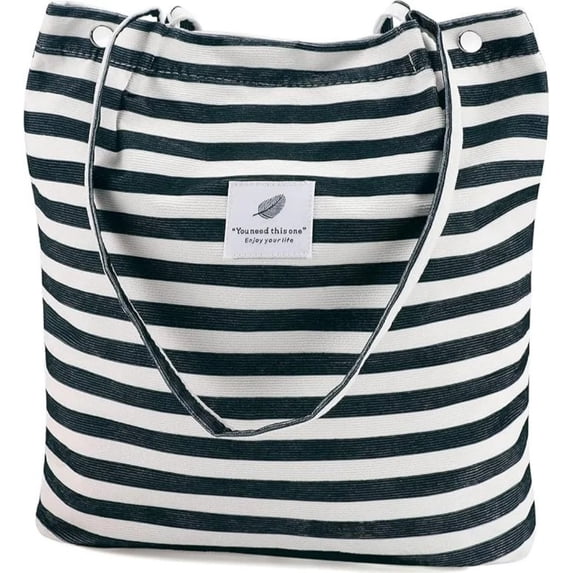 Cute Corduroy Tote Bag, Cute Tote Bags for Women Shoulder Bag with Canvas Shoulder Handbags for Women Travel Shopping, Combination I