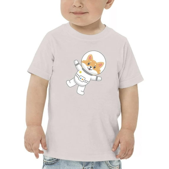 Cute Corgi Astronaut T-Shirt Toddler -Image by Shutterstock, 4 Toddler
