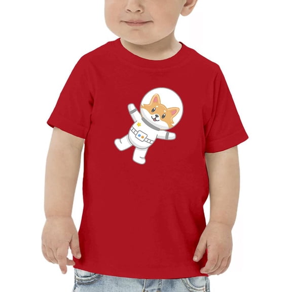 Cute Corgi Astronaut T-Shirt Toddler -Image by Shutterstock,  5 Toddler