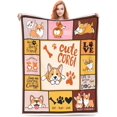 thumbnail image 1 of Cute Corgi Blanket Gifts for Girls Kids Dog Lovers Soft Warm Lightweight Cozy Cartoon Animal Corgi Dog Throw Blankets for Sofa Couch Bed Room Decor 50x60in, 1 of 6
