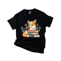 Cute Corgi Books and Coffee Fun Cozy Gift for Pet Lovers T-Shirt , Hoodie , Sweatshirt, for men & women, up to size 5XL.
