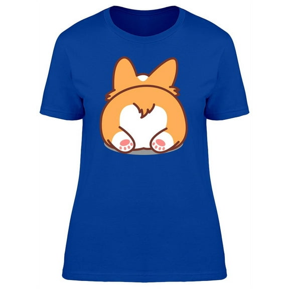 Cute Corgi Butt T-Shirt Women -Image by Shutterstock, Female Large