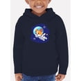 thumbnail image 1 of Cute Corgi Dog Astronaut Hoodie Toddler - Toddler Hoodie, Navy, 1 of 4