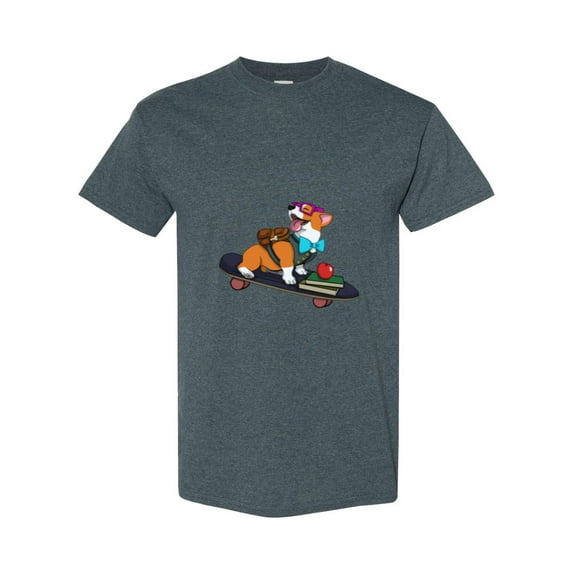 Cute Corgi Dog Graphic For The First Day Back To School Unisex T-Shirt, for men & women, up to size 5XL