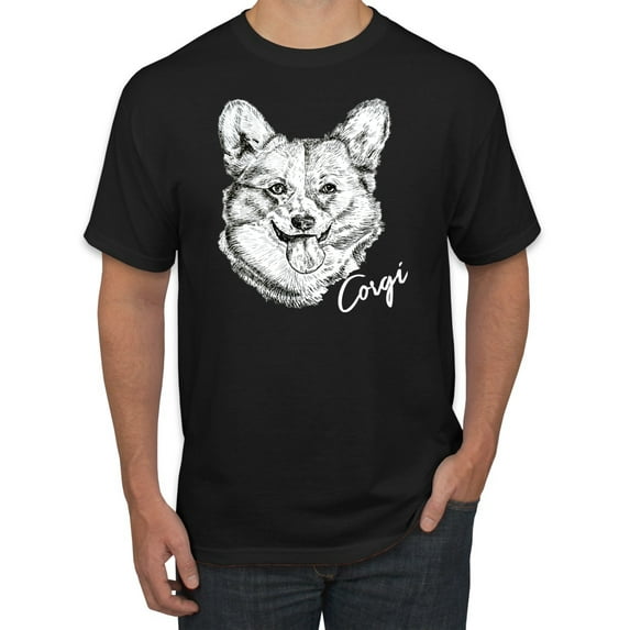 Cute Corgi Dog Lover Pet Owner Animal Lover Graphic T-Shirt, Black, Small