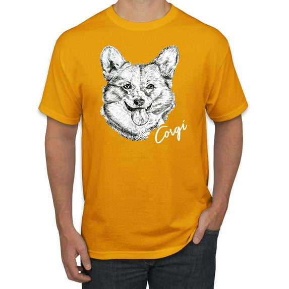 Cute Corgi Dog Lover Pet Owner Animal Lover Graphic T-Shirt, Gold, 2XL